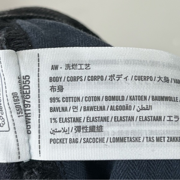 Abercrombie & Fitch Mid Rise 90s Straight Jean Washed Black Curve Love Size 36 - Picture 15 of 15